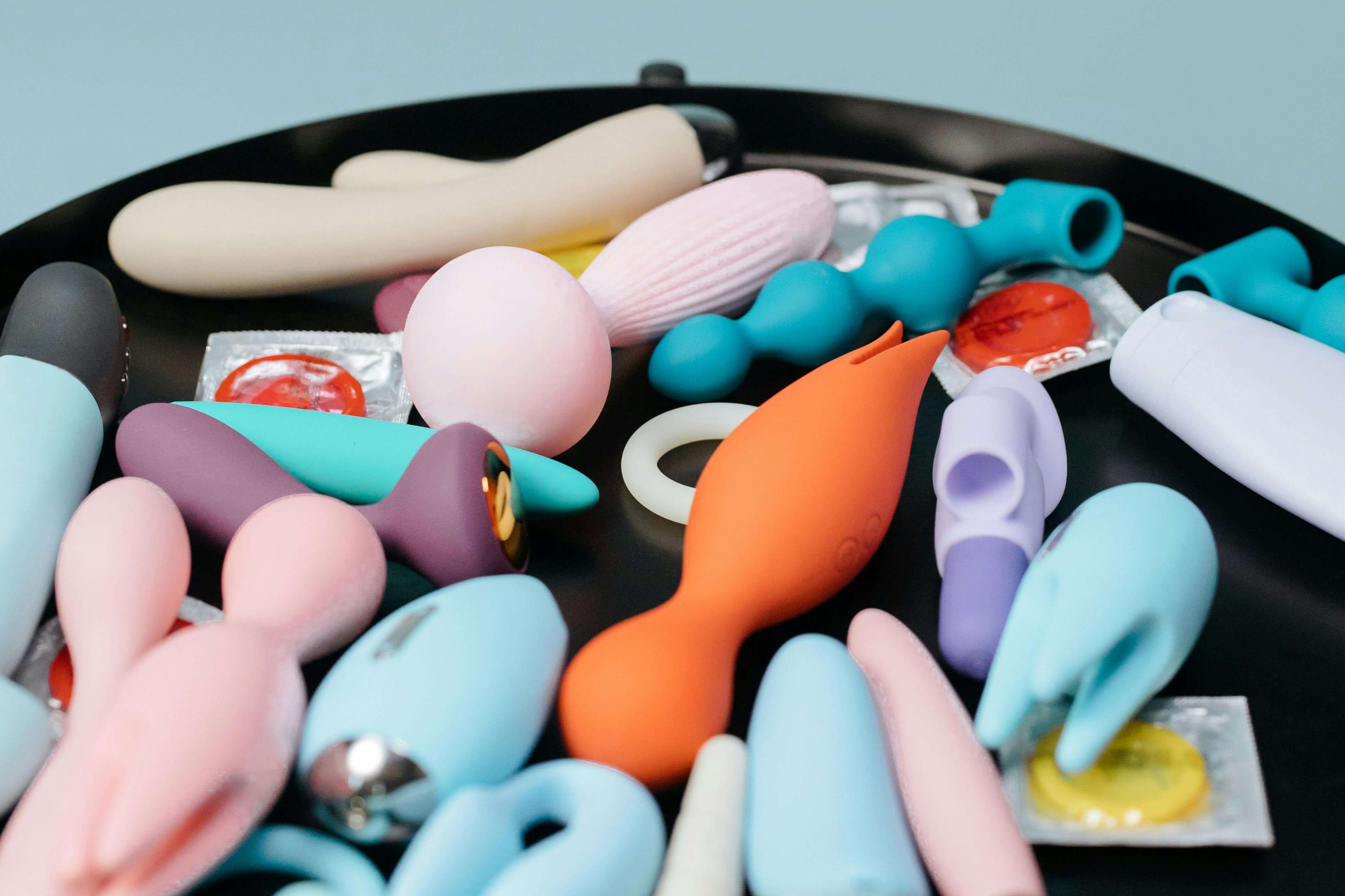 an assortment of sex toys escorts use